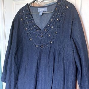 4x Liz &Me denim 3/4 sleeves
